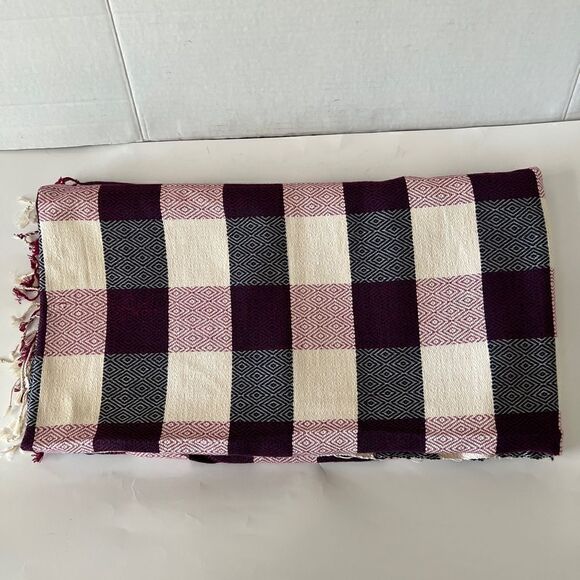 Indonesia Handmade Woven Throw Blanket NEW - Picture 4 of 4